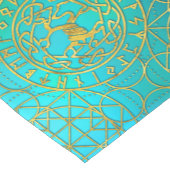 生命の樹- YggdrasilおよびRunesのアルファベット ショートテーブルランナー (コーナー)