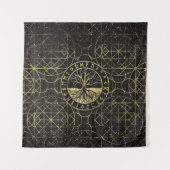 生命の樹- YggdrasilおよびRunes タペストリー (正面)