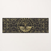 生命の樹- YggdrasilおよびRunes ヨガマット (裏面(横))