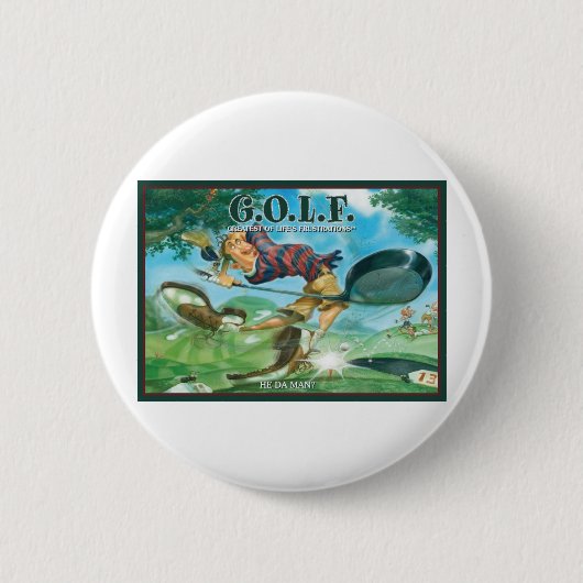生命の欲求不満の最も素晴らしいG.O.L.F 缶バッジ (正面)