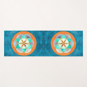 生命の水の色のシード ヨガマット (正面(横))