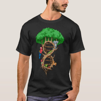 生命の無限の木DNA生物学の環境の愛 Tシャツ