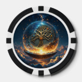 生命の球体 - 黄金の世界樹 ポーカーチップ (正面)
