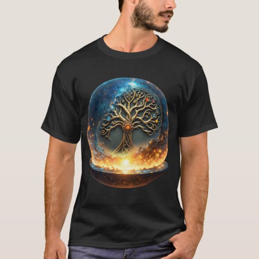 生命の球体 - 黄金の世界樹 Tシャツ (正面)