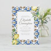 生命の祝祭 水彩メディテレーニアンタイル 招待状 (スタンド正面)