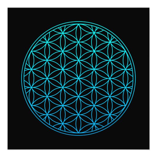 生命の神聖な幾何学のシンボル古代の禅 フォトプリント            (正面)