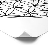 生命の神聖な幾何学のシンボル古代の禅 ポスター (角)