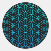 生命の神聖な幾何学のシンボル古代の禅 ラウンドシール (正面)