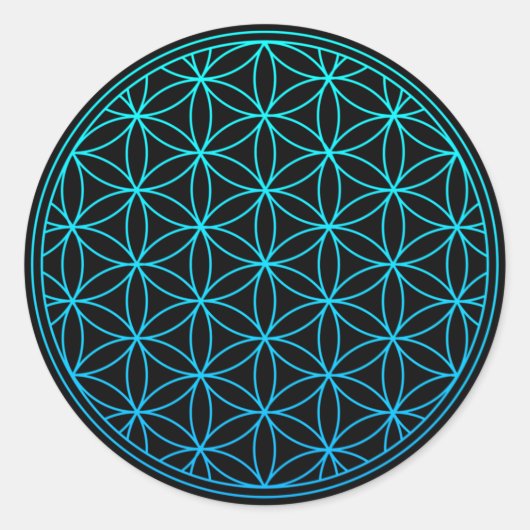 生命の神聖な幾何学のシンボル古代の禅 ラウンドシール (正面)