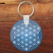 生命の神聖な幾何学の形の花の生命の種子 キーホルダー (正面)