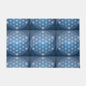 生命の神聖な幾何学の形の花の生命の種子 ドアマット (正面)