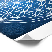 生命の神聖な幾何学の形の花の生命の種子 ポスター (角)