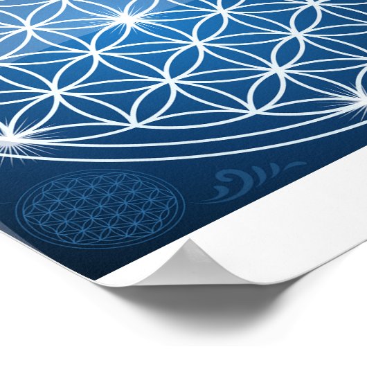 生命の神聖な幾何学の形の花の生命の種子 ポスター (角)