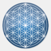 生命の神聖な幾何学の形の花の生命の種子 ラウンドシール (正面)