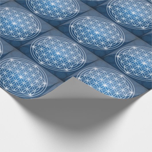 生命の神聖な幾何学の形の花の生命の種子 ラッピングペーパー (角)