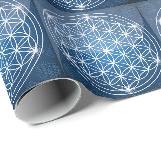 生命の神聖な幾何学の形の花の生命の種子 ラッピングペーパー (ロールコーナー)