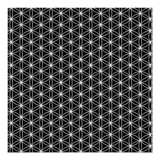 生命の神聖な幾何学の花 ポスター (正面)