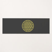 生命の神聖な幾何学の花 ヨガマット (正面(横))