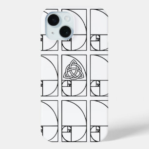 生命の神聖な幾何学トリスケオンの花 iPhone 15ケース
