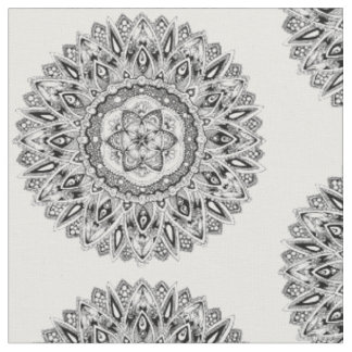生命の種が付いている花の曼荼羅 ファブリック