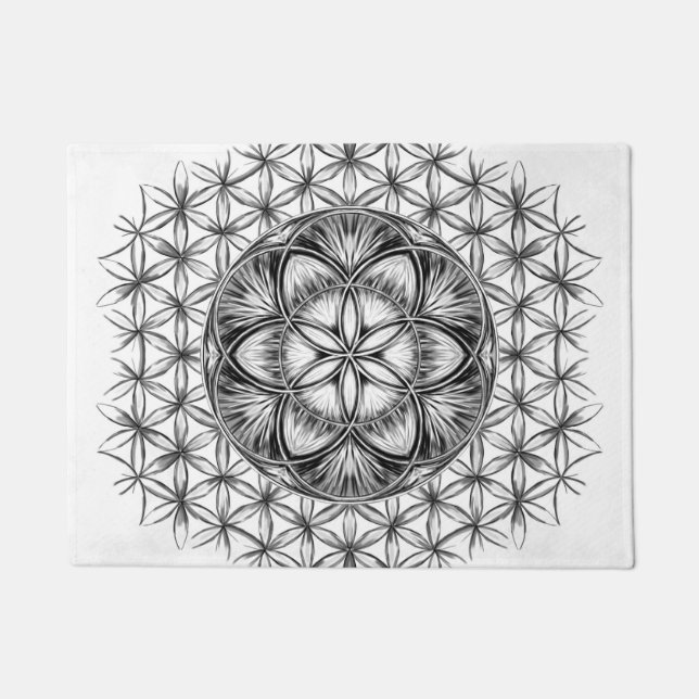 生命の種スケッチ ドアマット (正面)