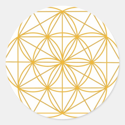 生命の種金ゴールド ラウンドシール (正面)