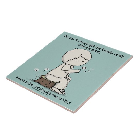 生命の美しいに気付く タイル (側面)