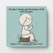 生命の美しいに気付く フォトプラーク (正面)