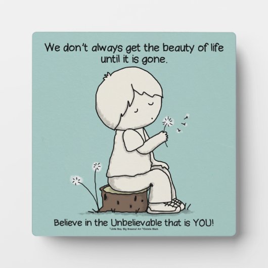 生命の美しいに気付く フォトプラーク (正面)