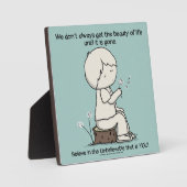 生命の美しいに気付く フォトプラーク (正面)