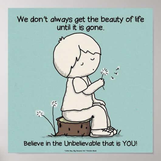 生命の美しいに気付く ポスター (正面)