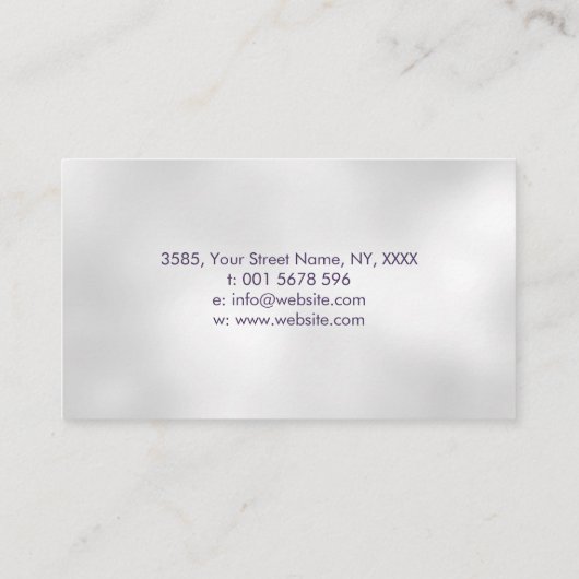 生命の脳の木 – 真珠、カラフル離れ 名刺 (裏面)