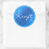 生命の花と水のエネルギー | Kraft ラウンドシール (バッグ)