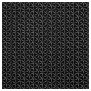 生命の花の白いパターン ファブリック