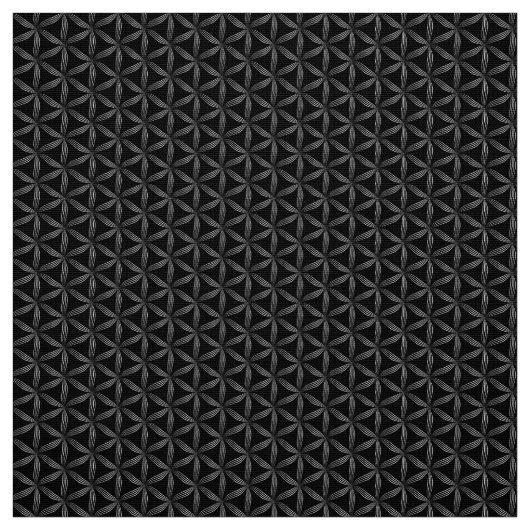 生命の花の白いパターン ファブリック (見本)