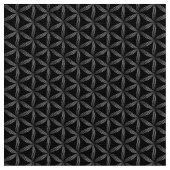 生命の花の白いパターン ファブリック (クローズアップ)