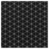 生命の花の白いパターン ファブリック (クローズアップ)