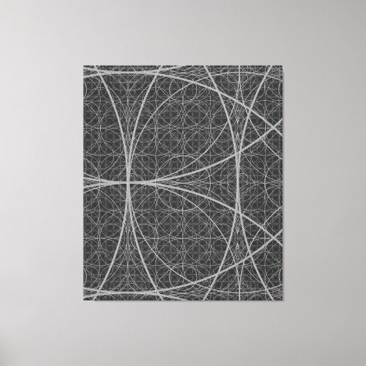 生命の花の神聖な幾何学 キャンバスプリント (正面)