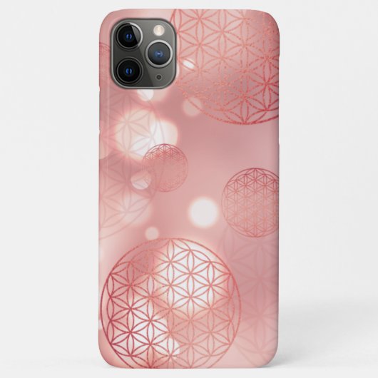 生命の花の赤い金ゴールドきらめく Case-Mate iPhoneケース (裏面)