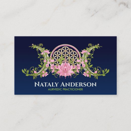 生命の花トリプルムーンロータス 名刺 (正面)