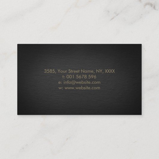 生命の花メタリックエンボス 名刺 (裏面)