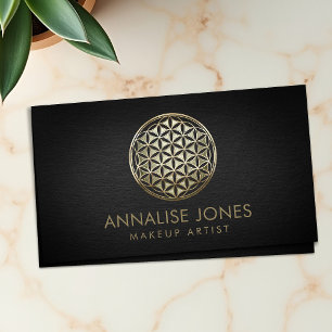 生命の花メタリックエンボス 名刺