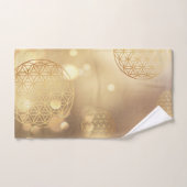 生命の花金ゴールド輝く バスタオルセット (ハンドタオル)