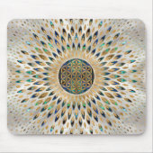 生命の花 – アワビの貝殻と真珠 マウスパッド (正面)