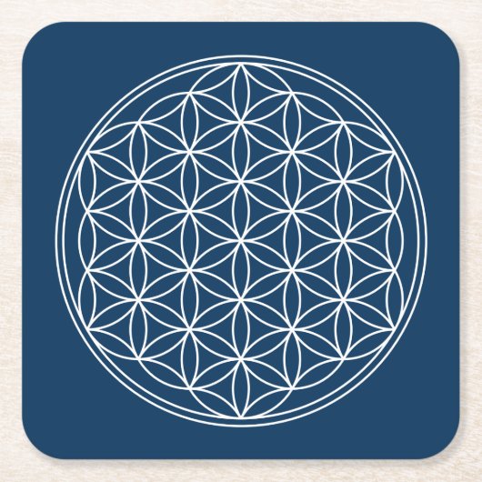 生命の花 スクエアペーパーコースター (正面)