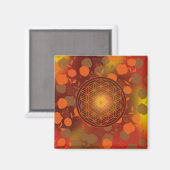 生命の花，チャクラ，禅，神聖な幾何学的， マグネット (正面/裏面)