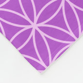 生命の花 パターン フリースブランケット (角)