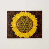 生命の花-ヒマワリ#2 ジグソーパズル (横)