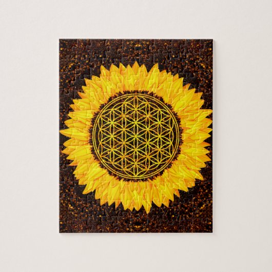 生命の花-ヒマワリ#2 ジグソーパズル (縦)