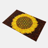 生命の花-ヒマワリ#2 ドアマット (アングル)